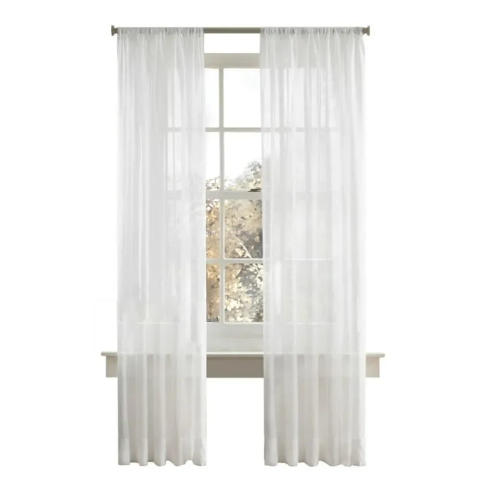 Mainstays White Crushed Voile Sheer Panel